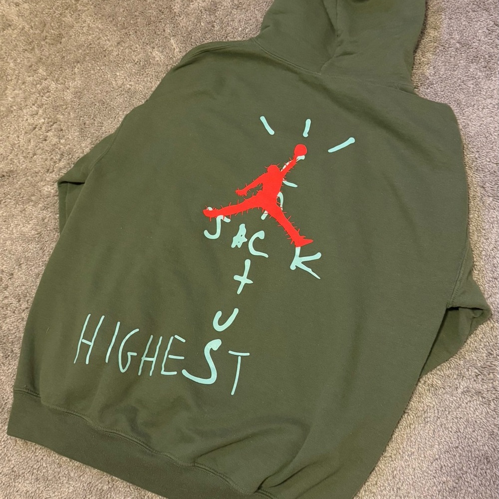 Travis Scott Cactus Jack Highest Olive Hoodie L